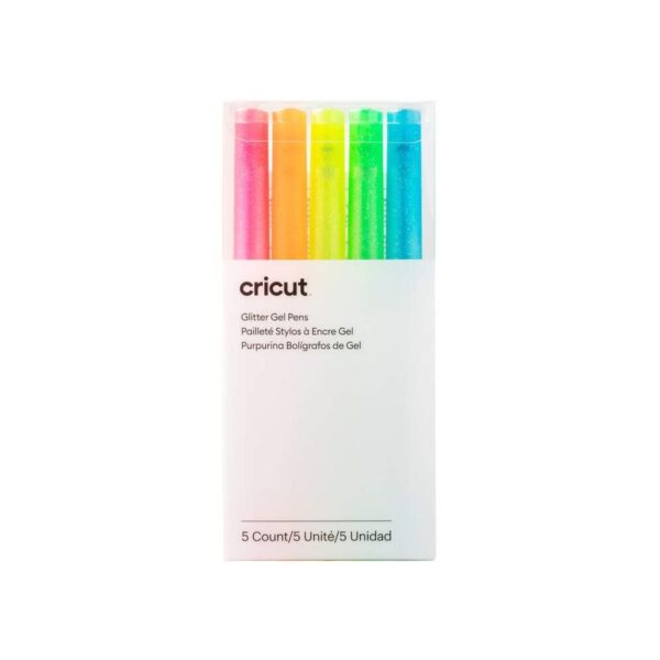Bolígrafos De Gel Glitter Cricut Neón X 5 Und