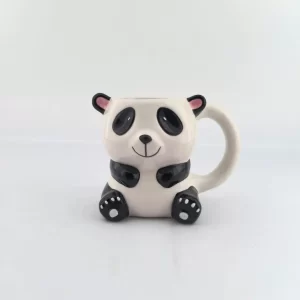 Taza Cerámica Panda Blanco Y Negro