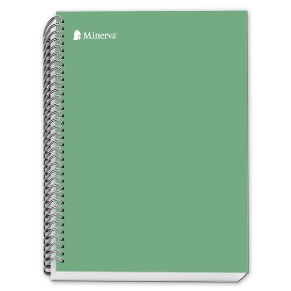 Cuaderno Cuadriculado Anillado Minerva A4 Sólido Tapa Dura Surtido 150 Hojas