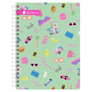 Cuaderno Cuadriculado Anillado Minerva A4 Barbie Surtido 150 Hojas