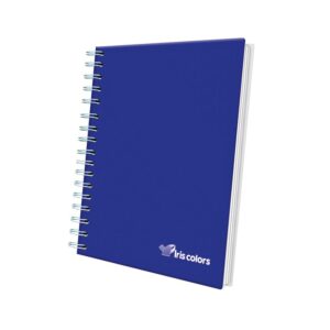 Cuaderno Cuadriculado Anillado Iris Color A4 Tapa Dura Azul 100 Hojas