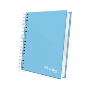 Cuaderno Cuadriculado Anillado Iris Color A4 Tapa Dura Celeste 160 Hojas