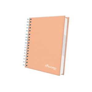 Cuaderno Cuadriculado Anillado Iris Color A5 Tapa Dura Naranja Pastel 160 Hojas