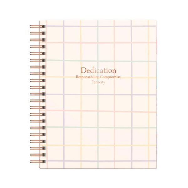 Cuaderno Cuadriculado Anillado Dgraf A4 Pasteles Tapa Dura Surtido 160 Hojas - Image 3